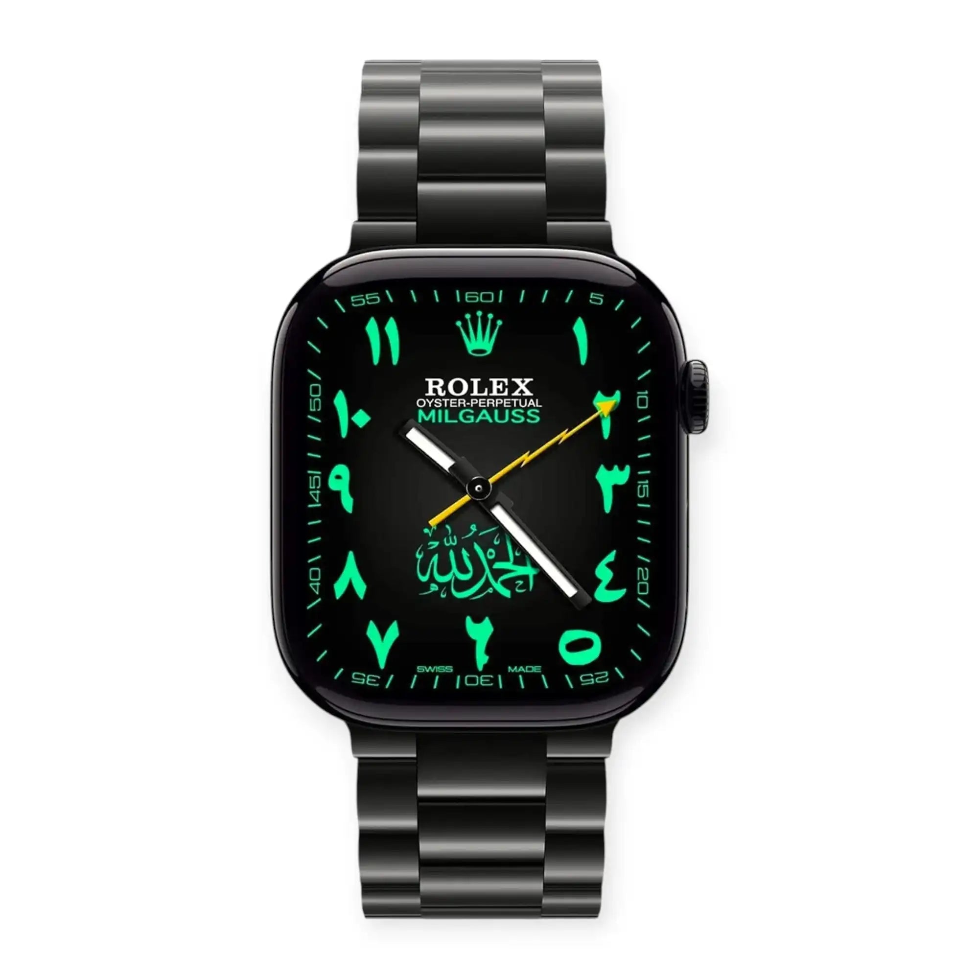 Apple Watch Mod Steel Strap – Black Oyster Style