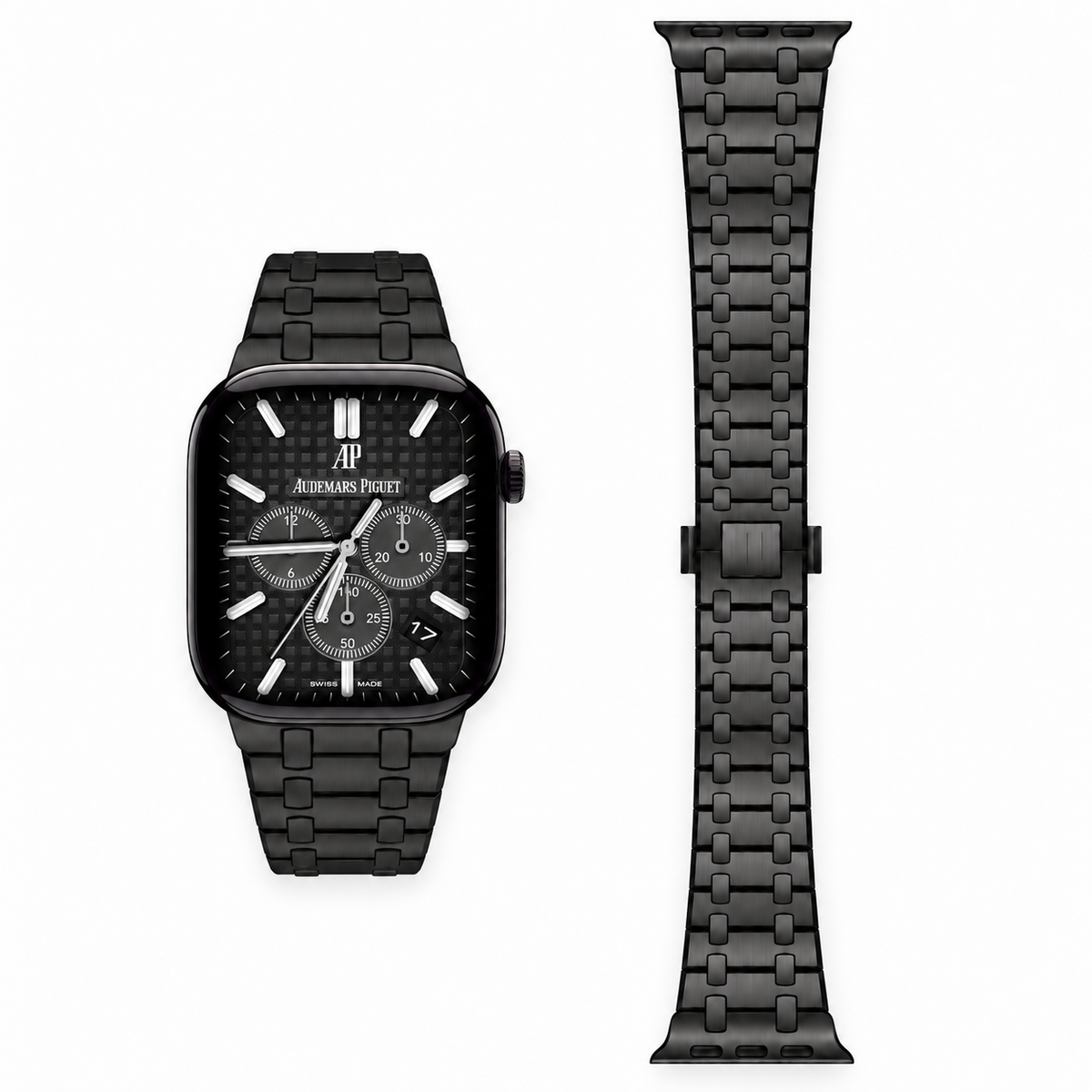 Black Steel Apple Watch Band | AP Style -