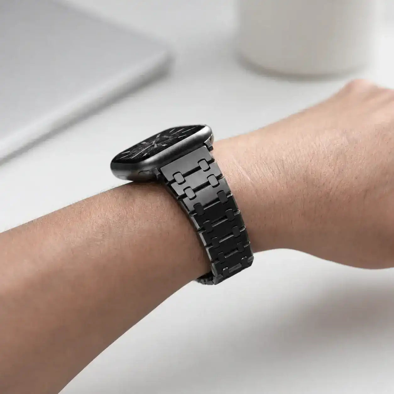Apple Watch Mod Steel Strap – Black Oak Style -