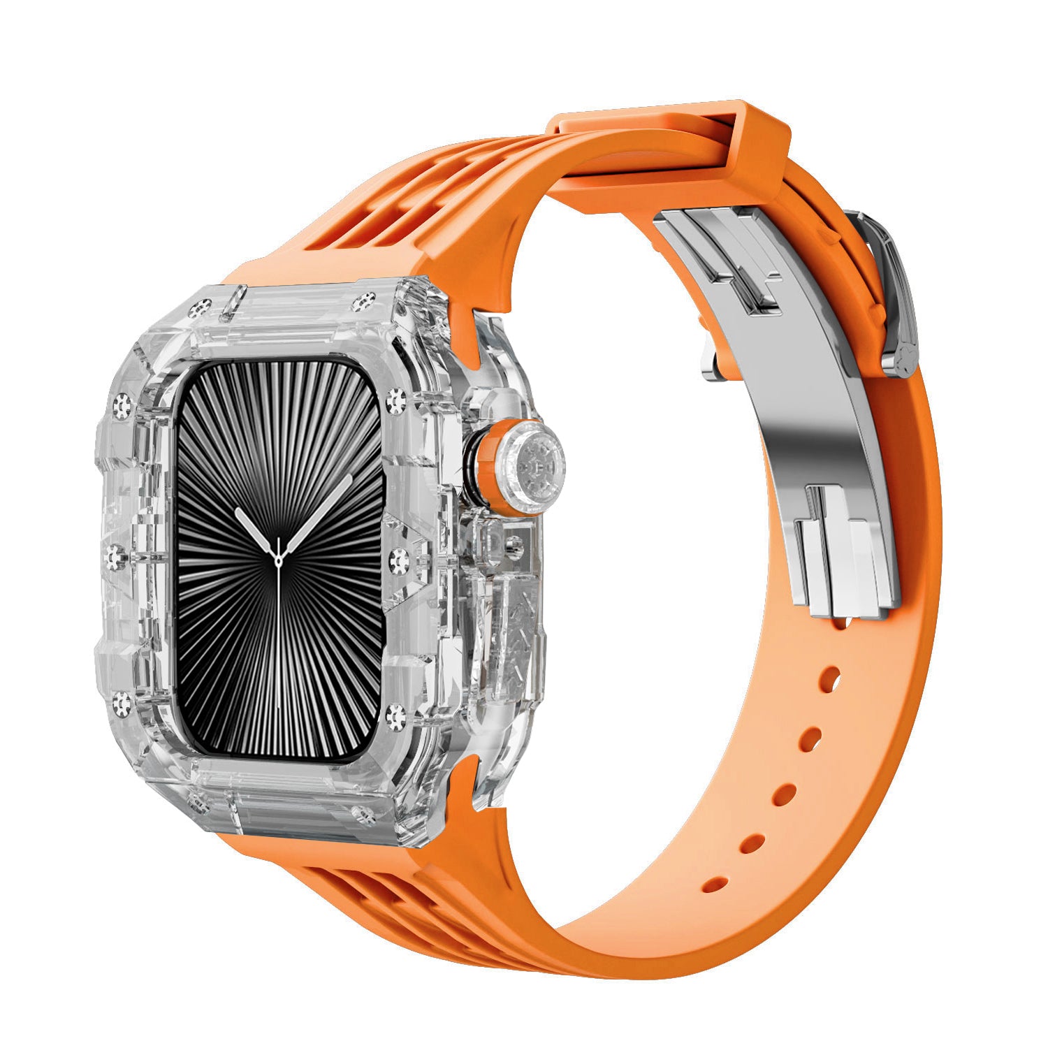 Clear Apple Watch Case & Fluororubber Band Set – 46mm | RM Style
