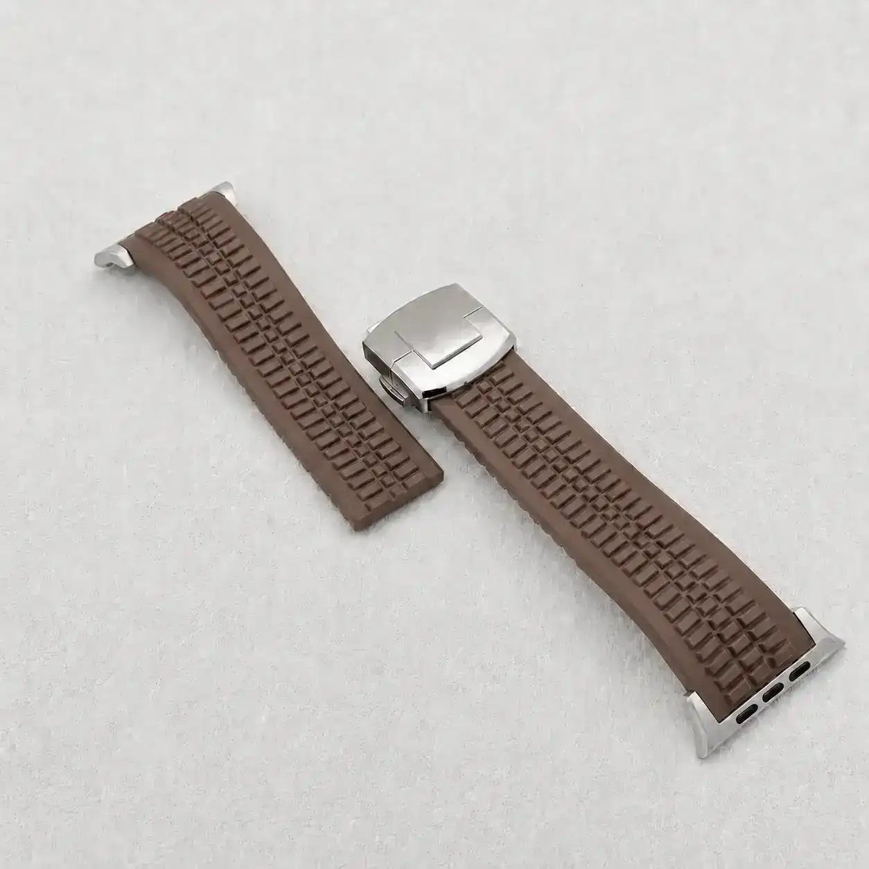 Apple Watch Mod Rubber Strap – Brown Aquanaut Style -