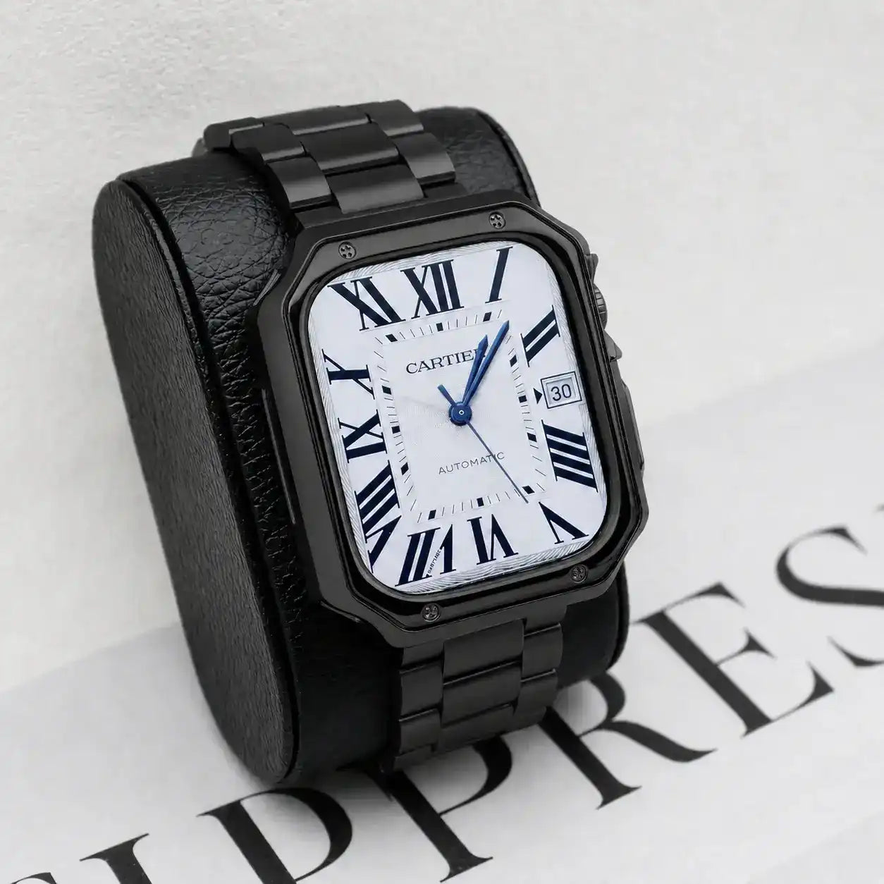 Apple Watch Mod Case & Strap – Black Santo Style -