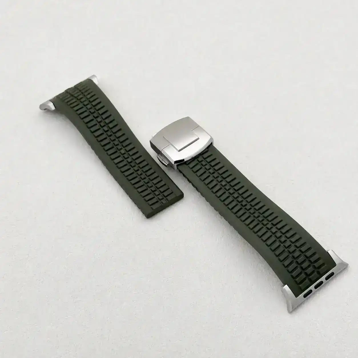Apple Watch Mod Rubber Strap – Green Aquanaut Style -