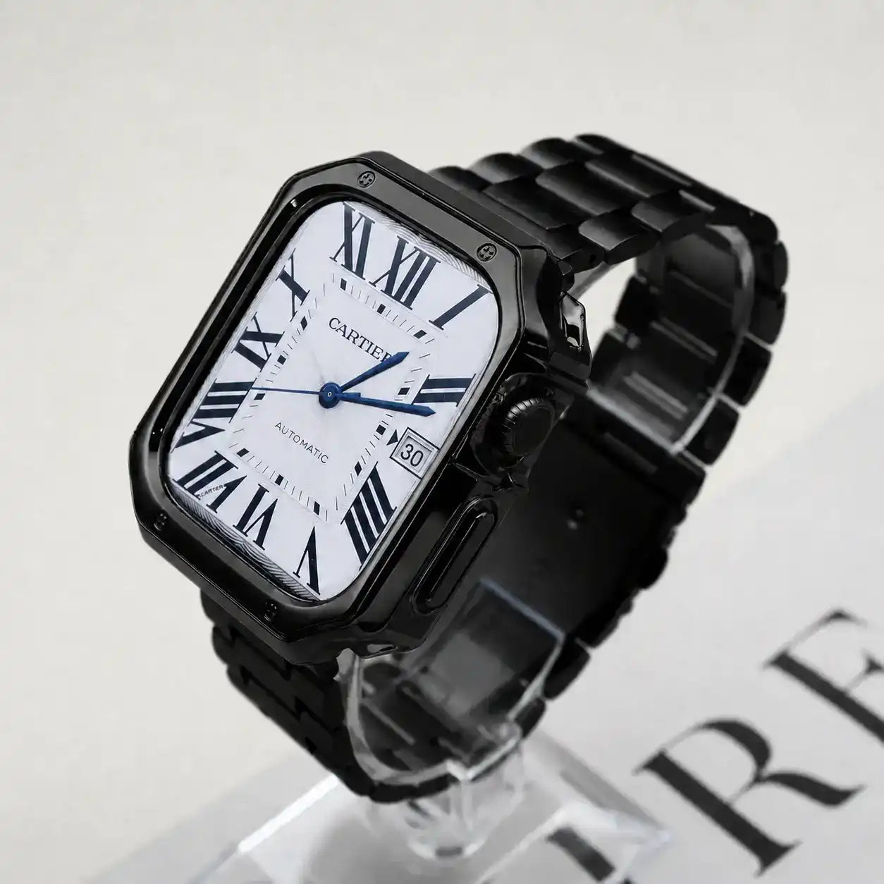 Apple Watch Mod Case & Strap – Black Santo Style -