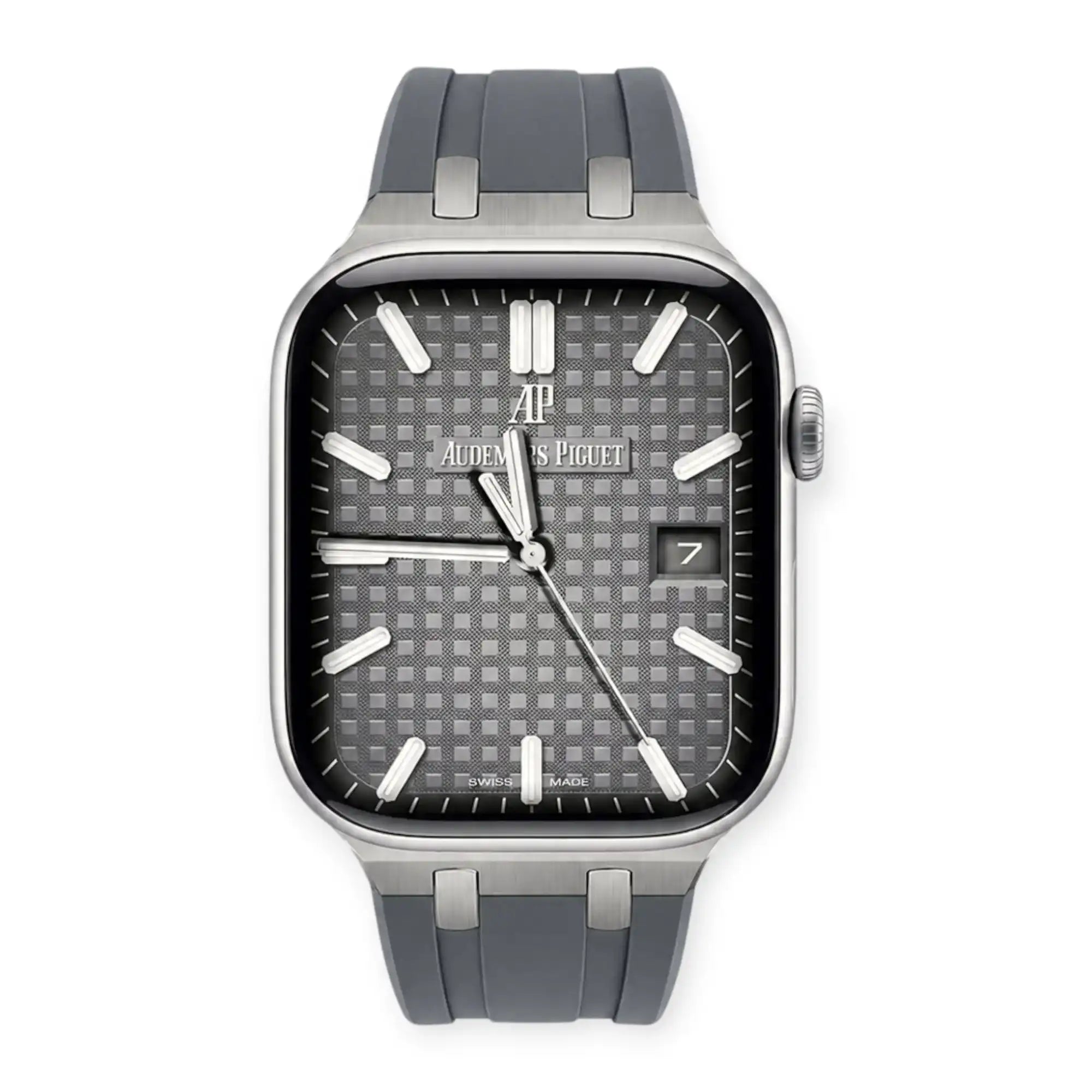 Apple Watch Mod Rubber Strap – Grey Oak Style -