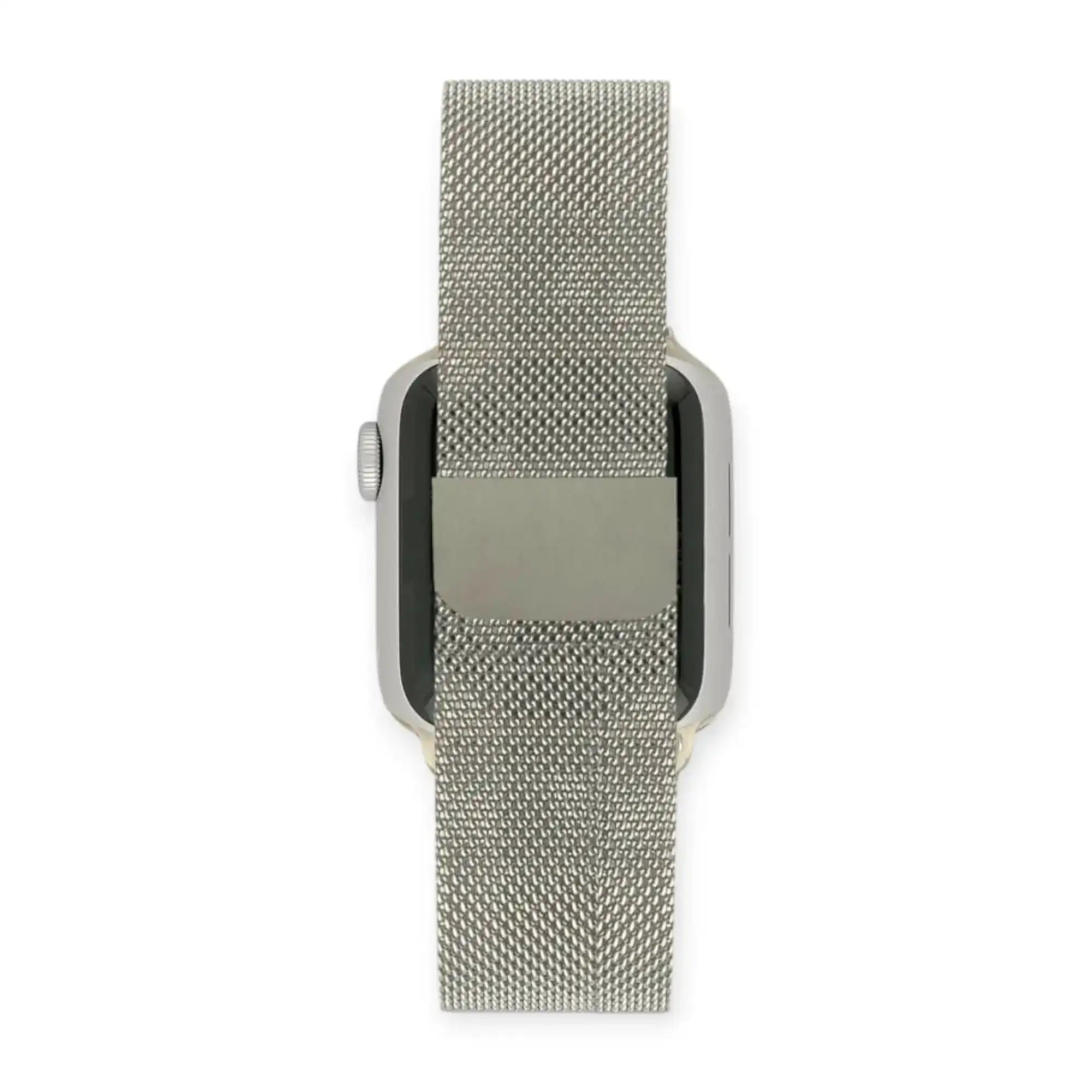 Apple Watch Mod Milanese Steel Strap – Silver Classic Style -