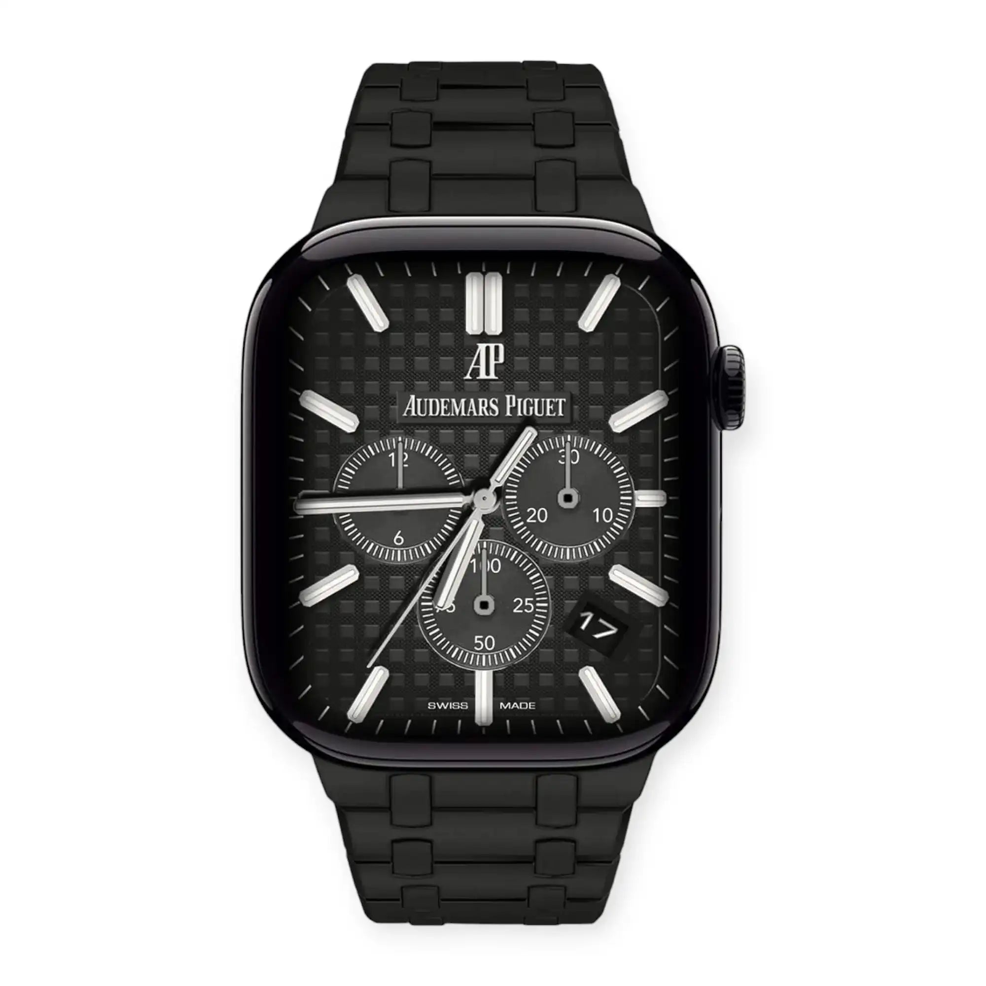 Apple Watch Mod Steel Strap – Black Oak Style -