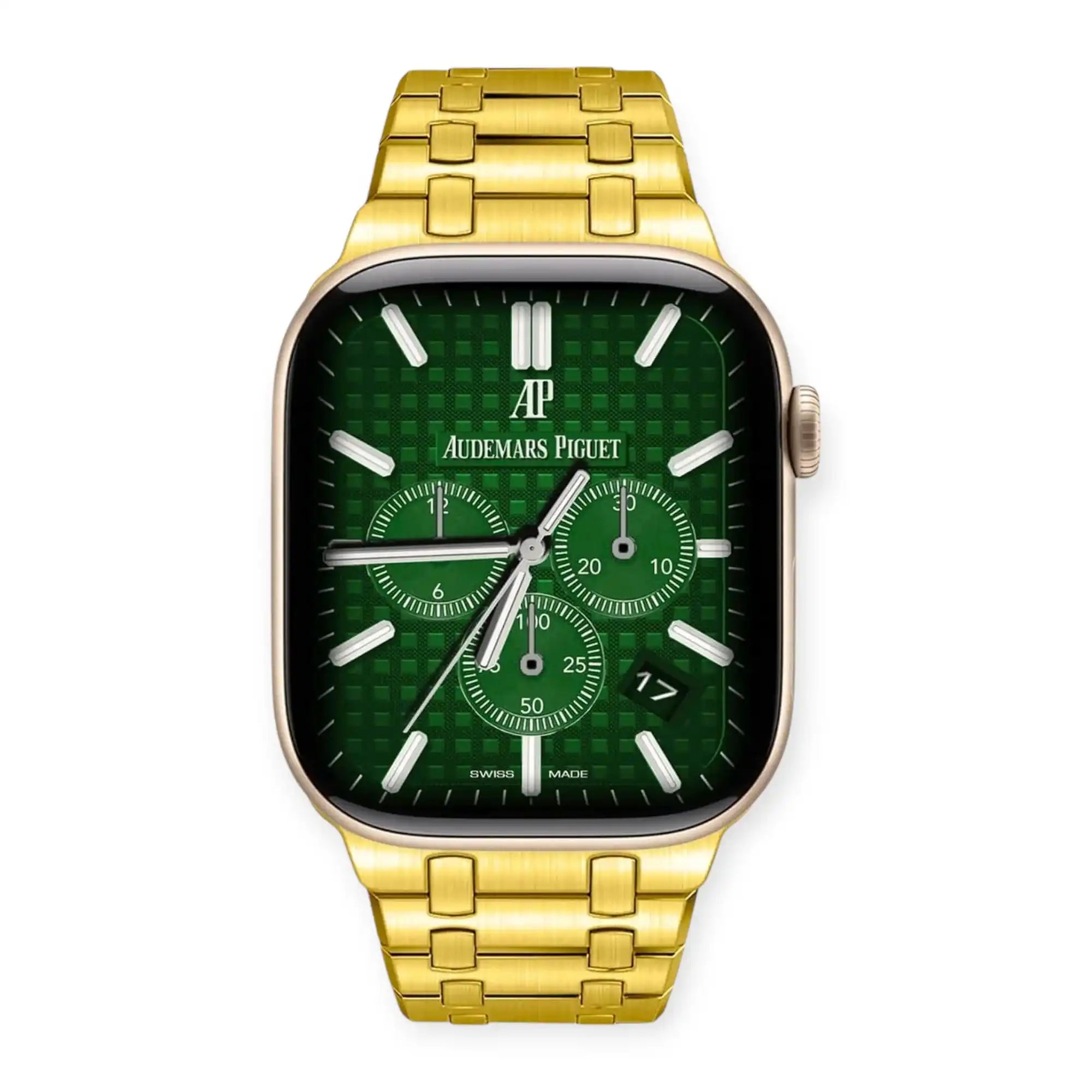 Apple Watch Mod Steel Strap – Gold Oak Style -