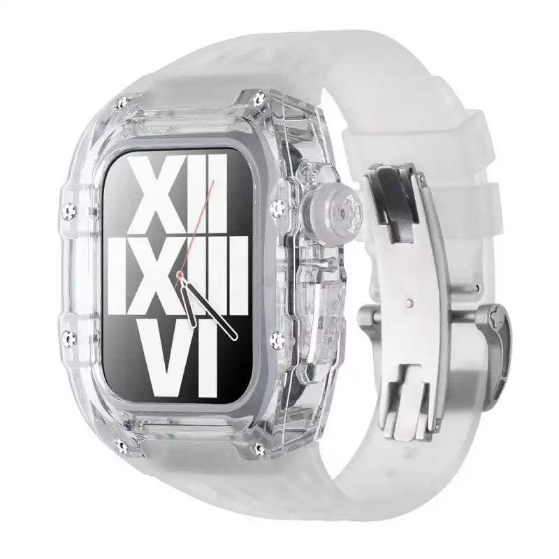 Clear Apple Watch Case & Fluororubber Band Set | RM Style