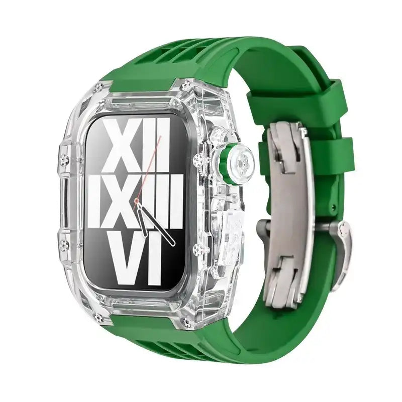 Clear Apple Watch Case & Fluororubber Band Set | RM Style