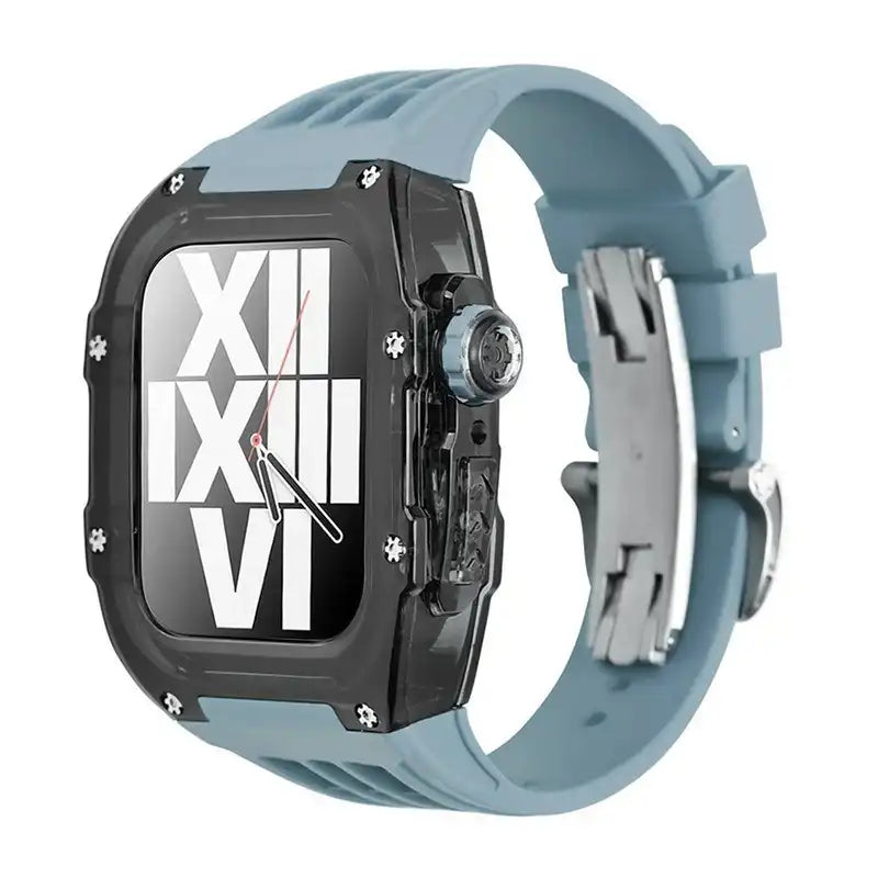 Smoke Black Apple Watch Case & Fluororubber Band Set | RM Style