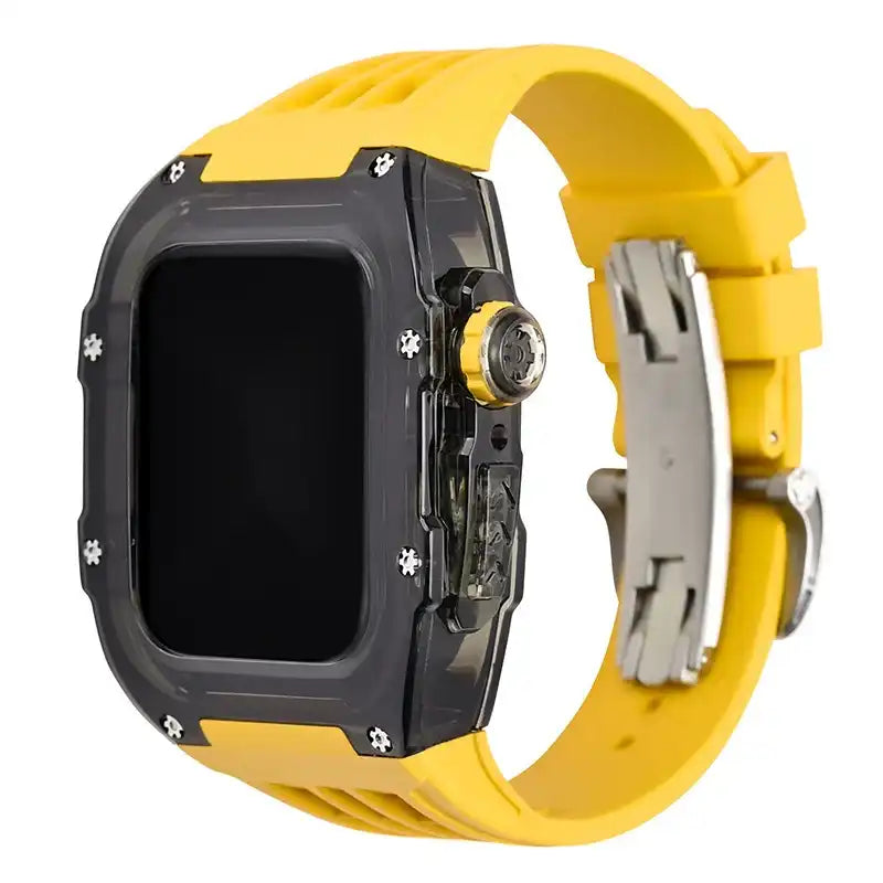 Smoke Black Apple Watch Case & Fluororubber Band Set | RM Style