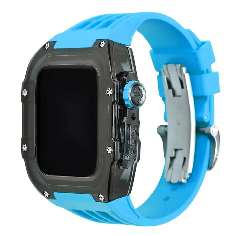 Smoke Black Apple Watch Case & Fluororubber Band Set | RM Style