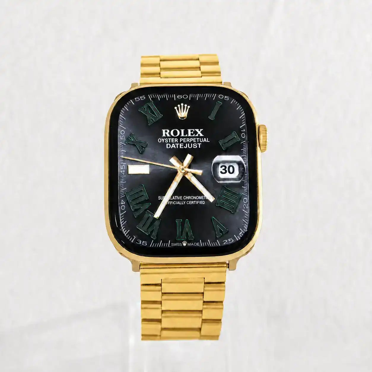 Apple Watch Mod Steel Strap – Gold Oyster Style -