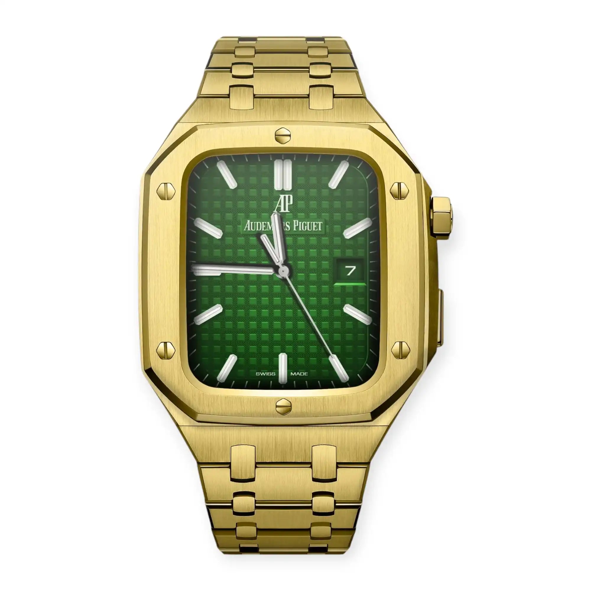Apple Watch Mod Steel Case & Strap – Gold Oak Style -