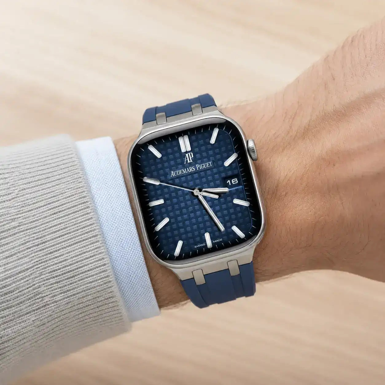 Apple Watch Mod Rubber Strap – Blue Oak Style -