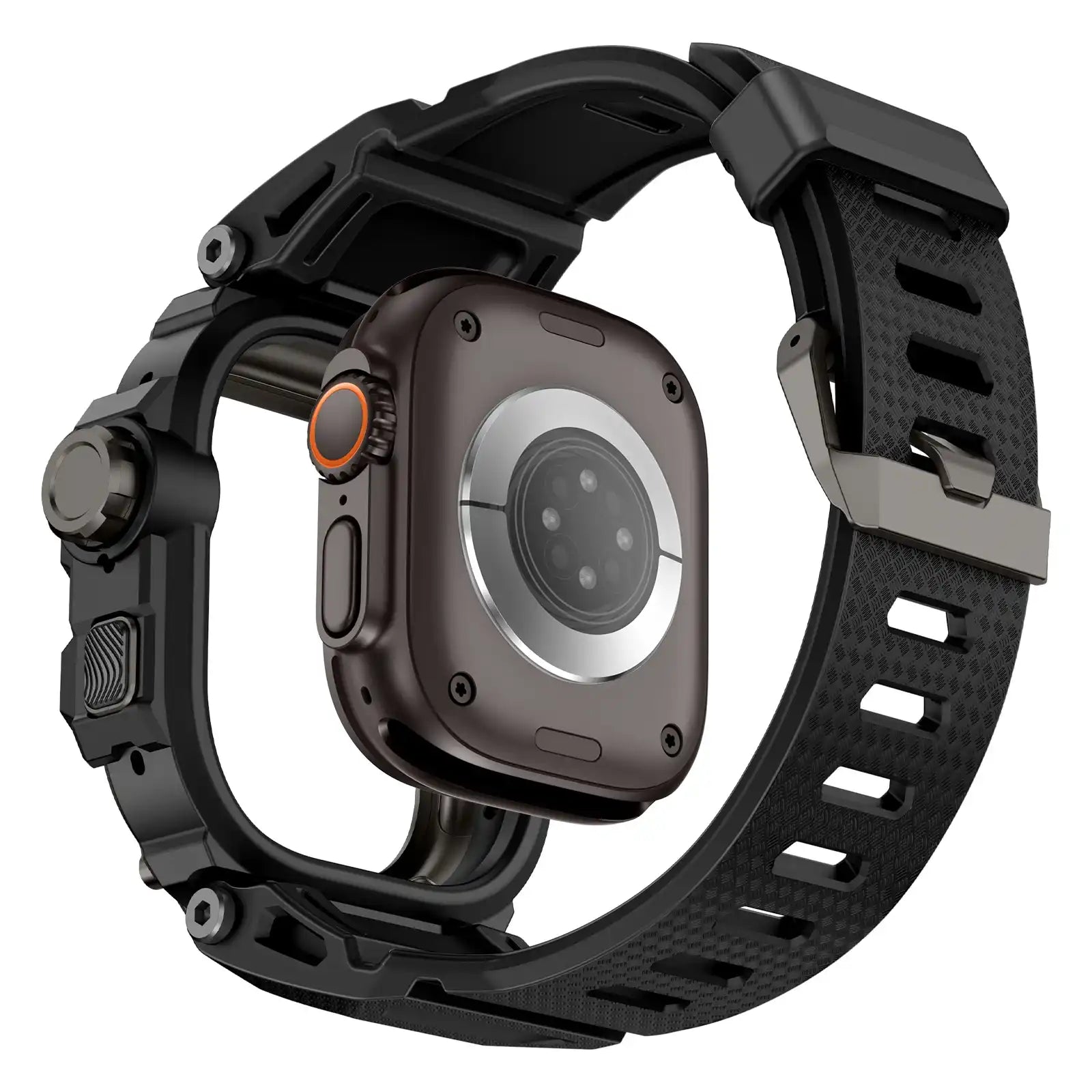 Apple Watch Mod Armor Case & Strap – Black Gym Style -