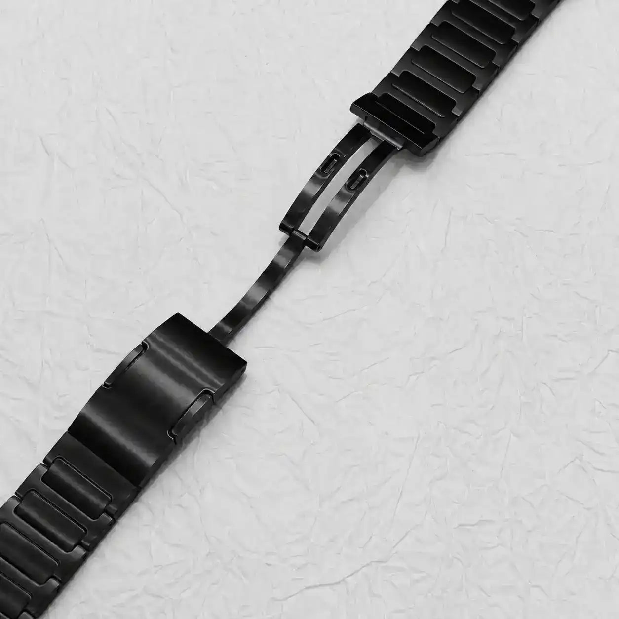 Apple Watch Mod Titanium Strap – Black Nautilus Style -