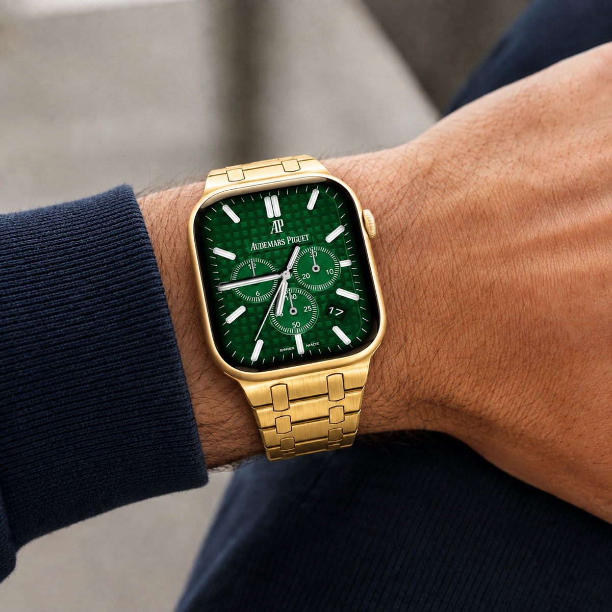 Gold Steel Apple Watch Band | AP Style -