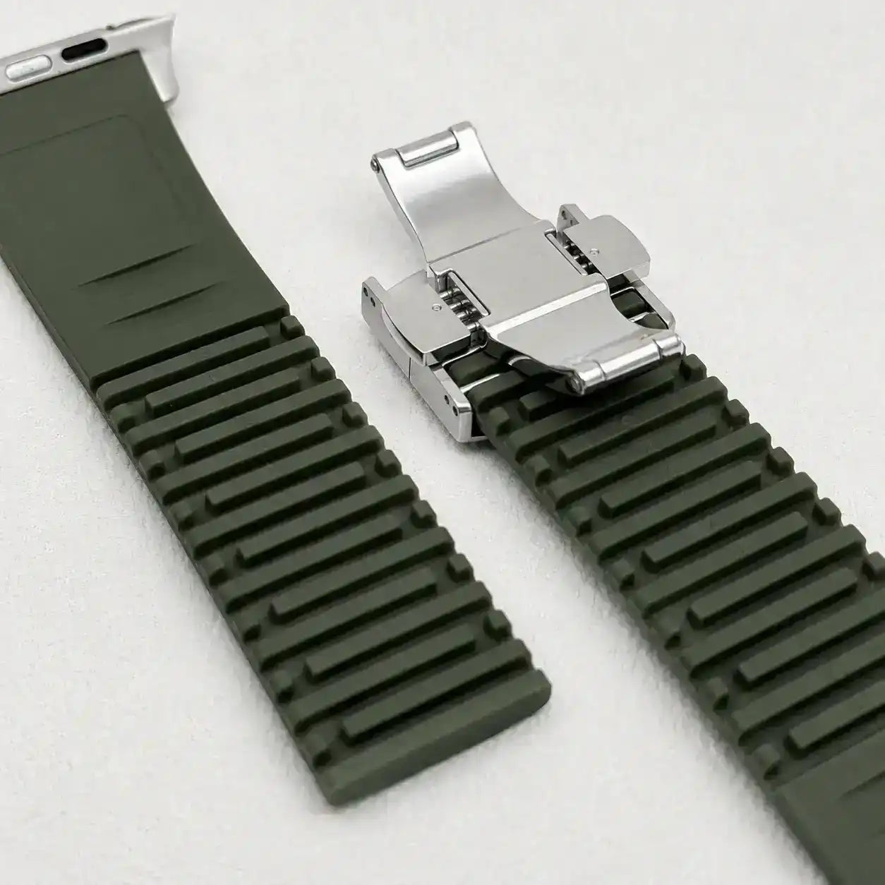 Apple Watch Mod Rubber Strap – Green Aquanaut Style -