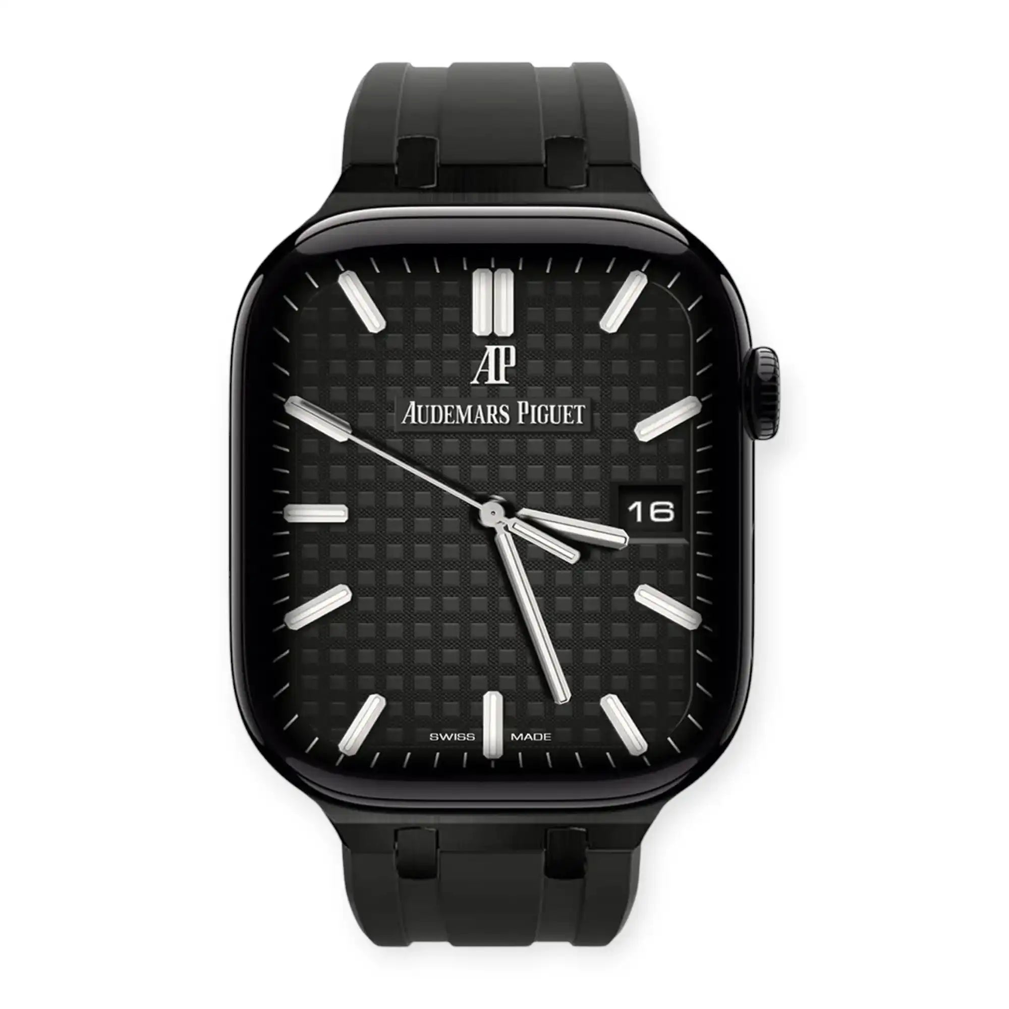 Apple Watch Mod Rubber Strap – Black Oak Style -