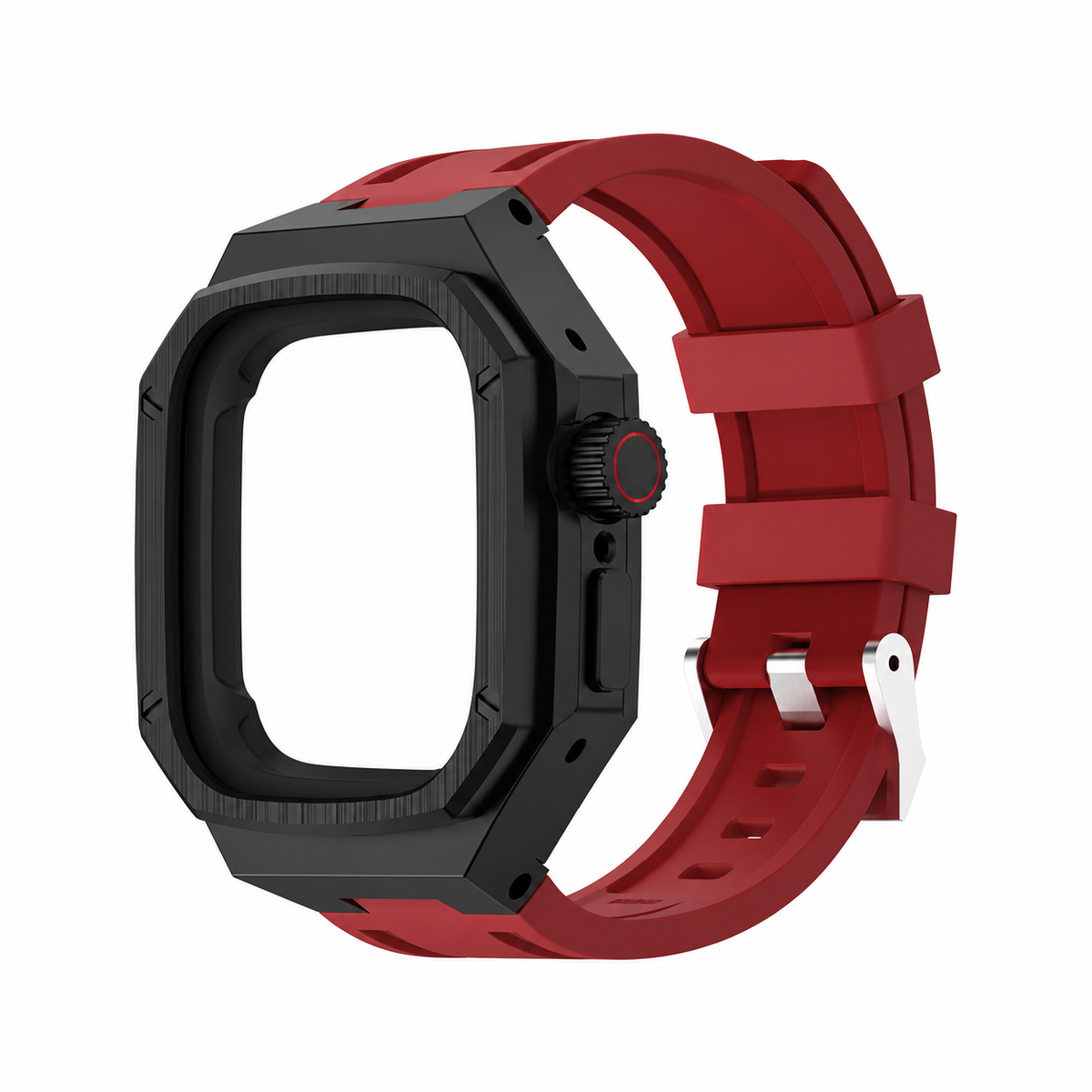 Black Steel Apple Watch Ultra Case & Rubber Band Set | Royal Oak Mod Kit -
