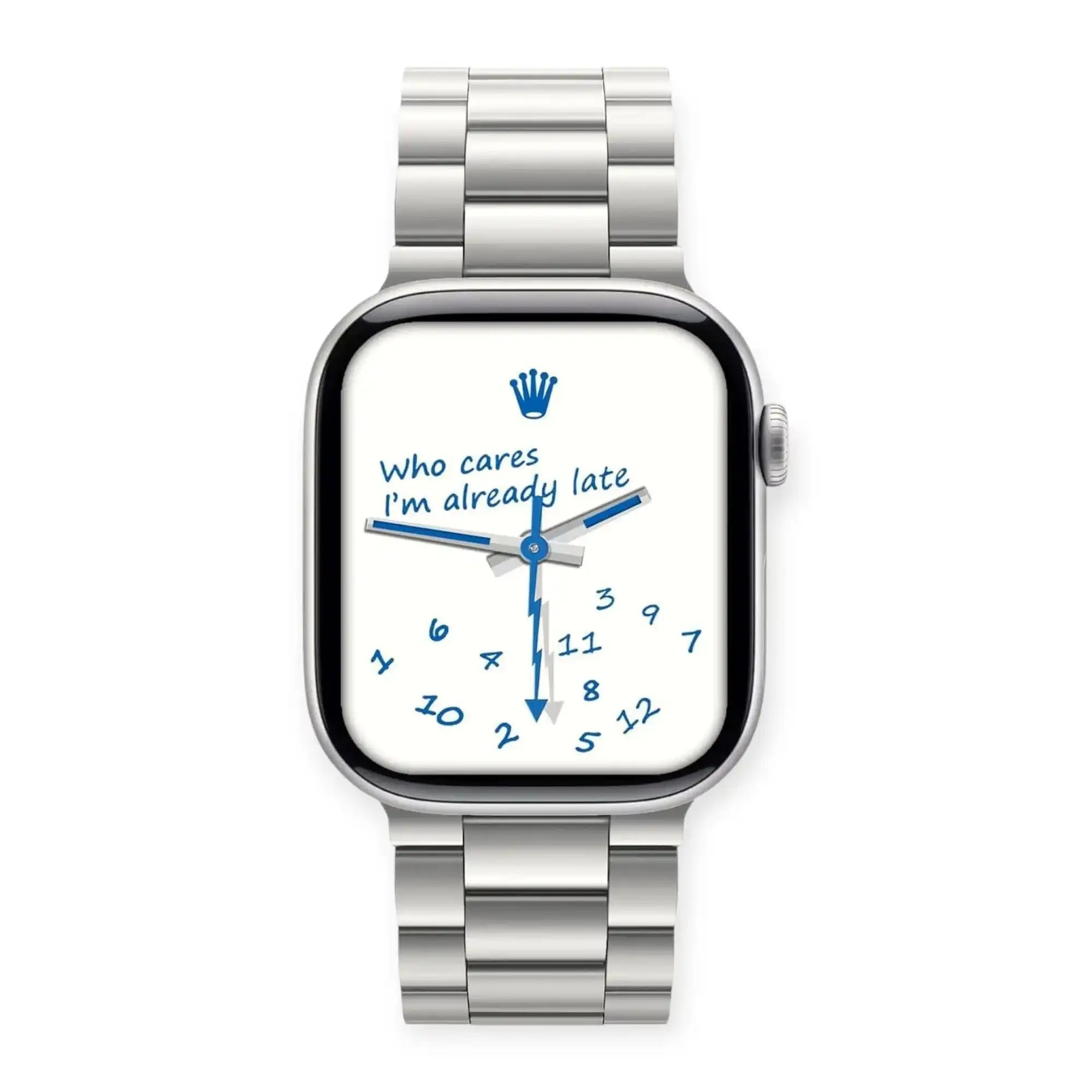 Apple Watch Mod Steel Strap – Silver Oyster Style -