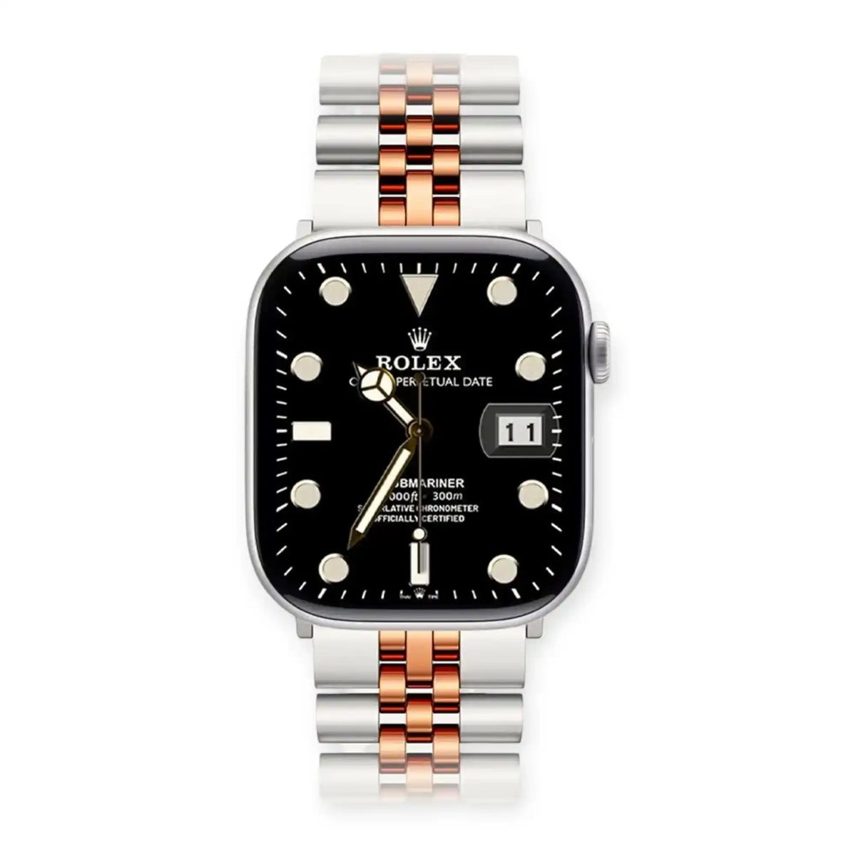 Two-Tone Jubilee Stainless Steel Apple Watch Band | Datejust Style -