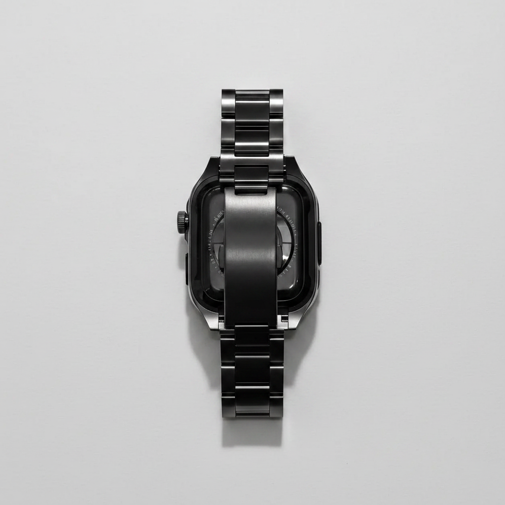 Apple Watch Mod Steel Case & Strap – Black Sub Style -