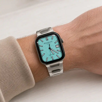 Apple Watch Mod Titanium Strap – Titanium Nautilus Style - 