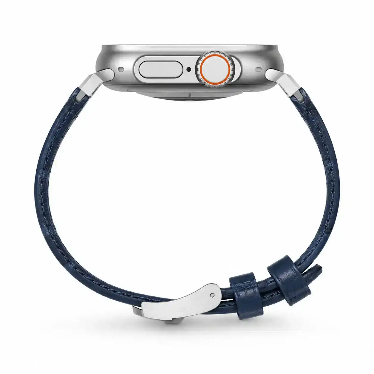 Apple Watch Mod Leather Strap – Blue Santo Style - 
