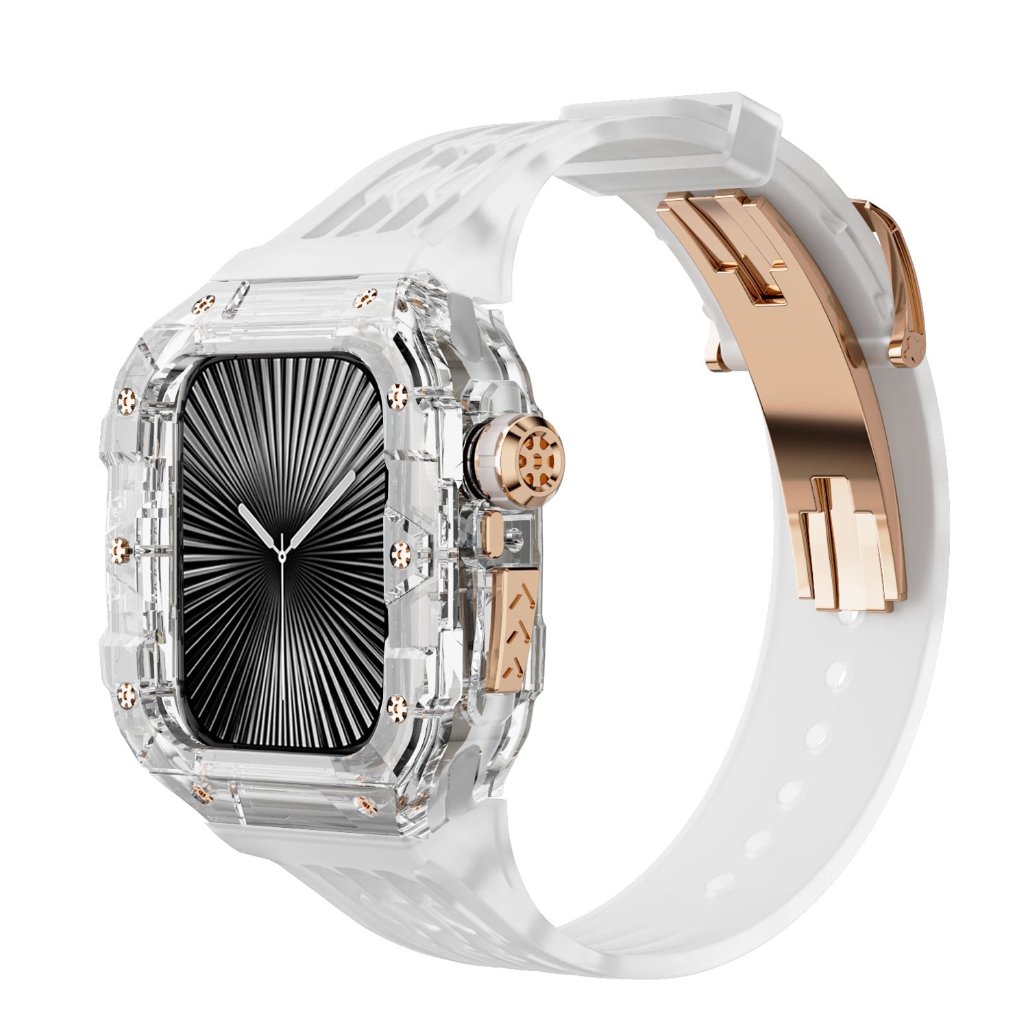 Clear Apple Watch Case & Fluororubber Band Set – 46mm | RM Style
