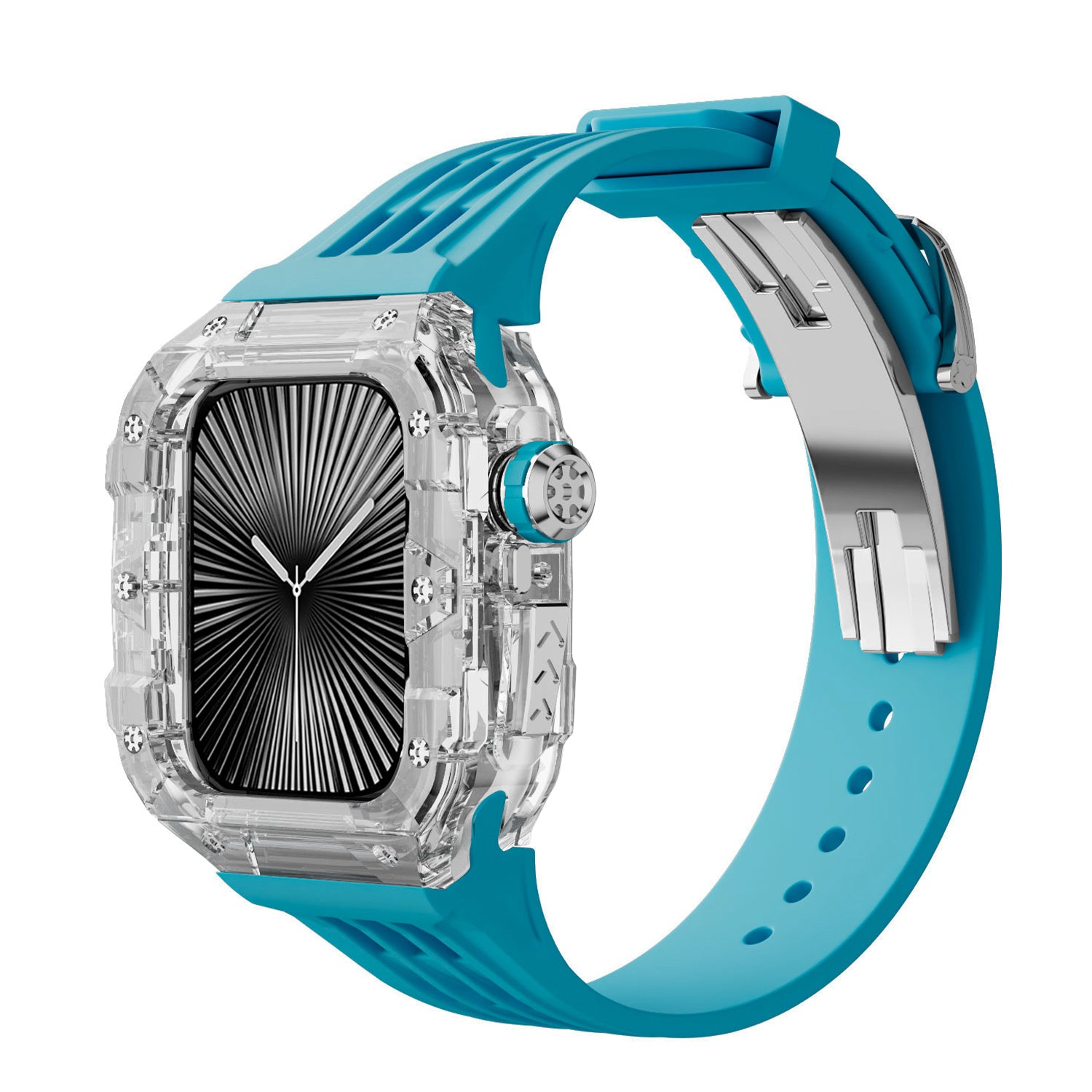 Clear Apple Watch Case & Fluororubber Band Set – 46mm | RM Style
