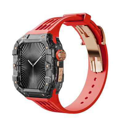 Smoke Black Apple Watch Case & Fluororubber Band Set – 46mm | RM Style