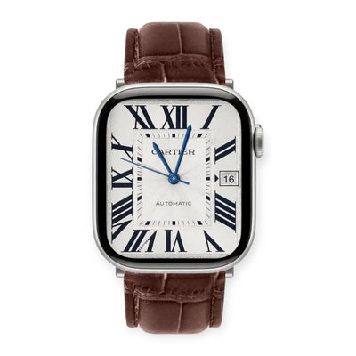 Apple Watch Mod Leather Strap – Brown Santo Style - 