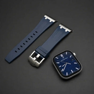 Apple Watch Mod Rubber Strap – Blue Oak Style - 