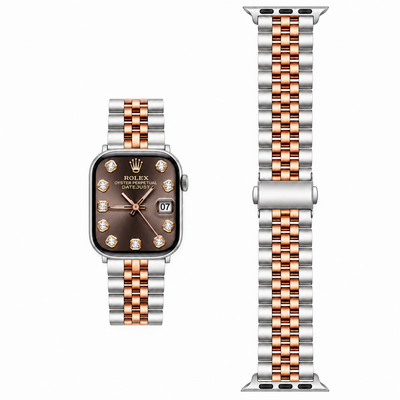 Two-Tone Jubilee Stainless Steel Apple Watch Band | Datejust Style - 