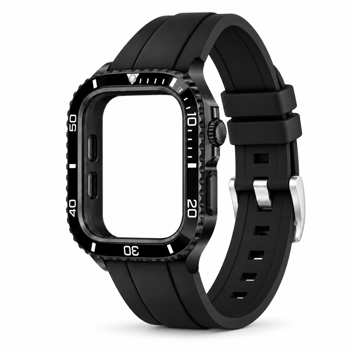 Black Steel Apple Watch Case & TPU Band Set | Sub Mod Kit - 