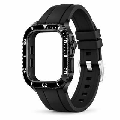 Black Steel Apple Watch Case & TPU Band Set | Sub Mod Kit - 