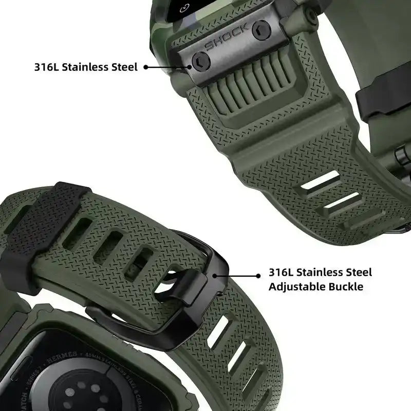 Apple Watch Zinc Alloy Case & TPU Band Set | Outdoor Mod Kit - 
