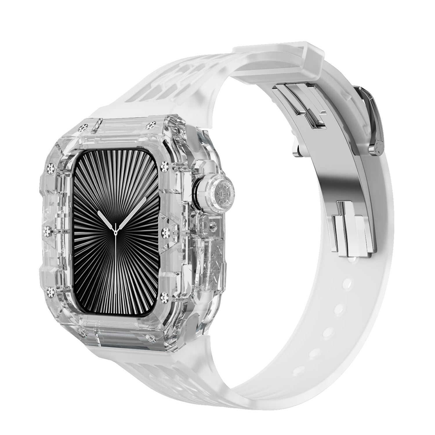 Clear Apple Watch Case & Fluororubber Band Set – 46mm | RM Style