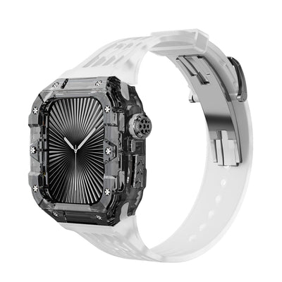 Smoke Black Apple Watch Case & Fluororubber Band Set – 46mm | RM Style