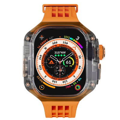 Smoke Black Apple Watch Case & Fluororubber Band Set – Ultra | RM Style