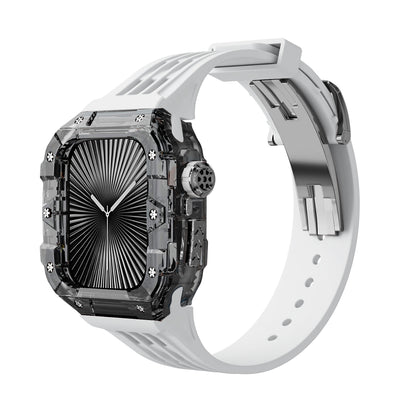 Smoke Black Apple Watch Case & Fluororubber Band Set – 46mm | RM Style