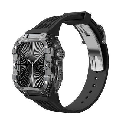 Smoke Black Apple Watch Case & Fluororubber Band Set – 46mm | RM Style