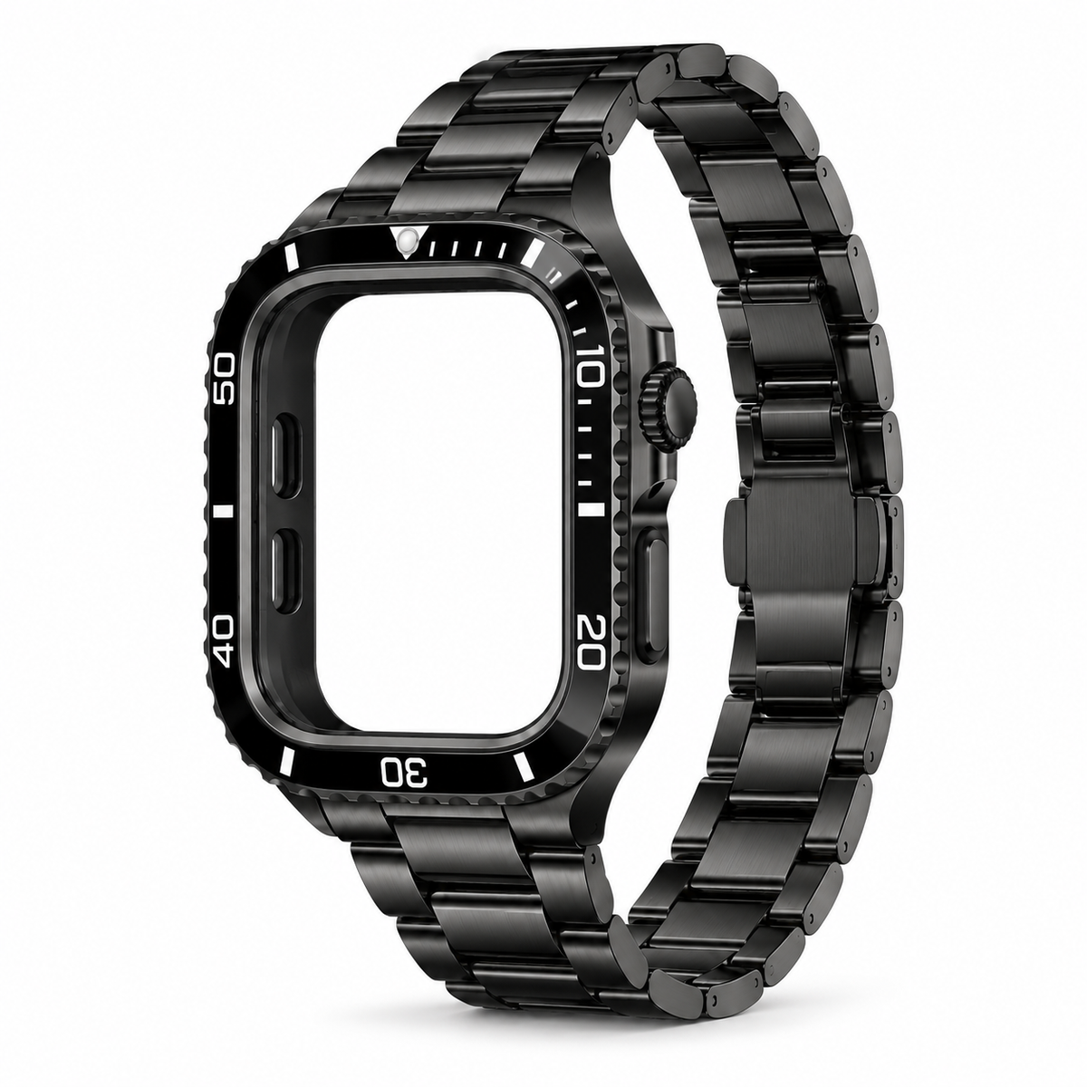 Black Steel Apple Watch Case & Band Set | Sub Mod Kit - 
