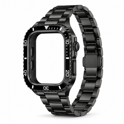 Black Steel Apple Watch Case & Band Set | Sub Mod Kit - 