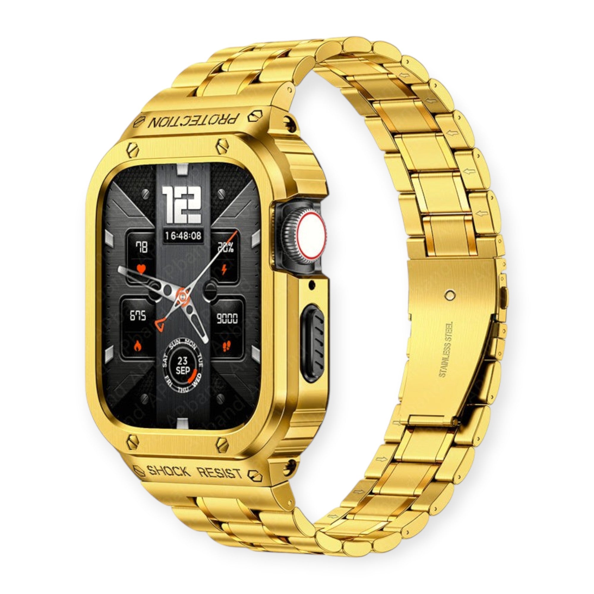 Gold Apple Watch Stainless Steel Case & Band Set | Sport Style