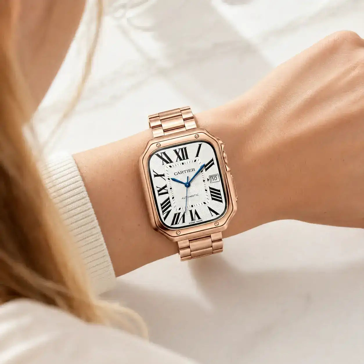 Apple Watch Mod Case & Strap – Rose Gold Santo Style - 