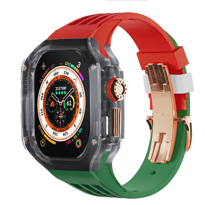 Smoke Black Apple Watch Case & Fluororubber Band Set – Ultra | RM Style